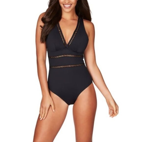 NWOT Sea Level Australia Spliced Plunge One-Piece Swimsuit - Picture 1 of 11